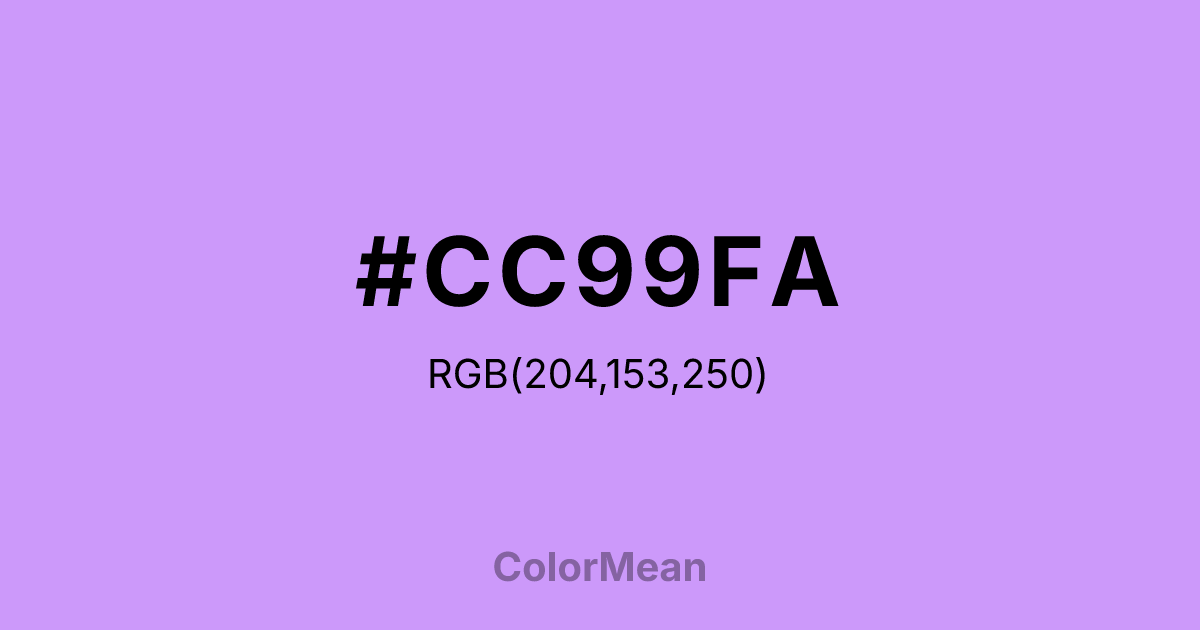 #CC99FA color swatch