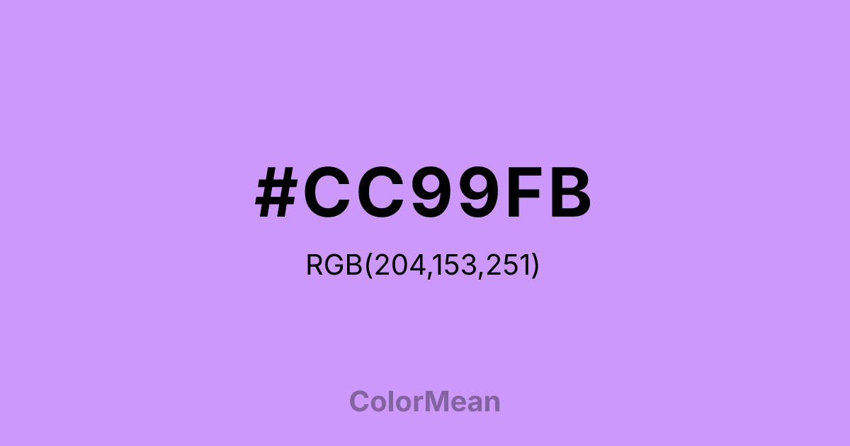 #CC99FB color swatch