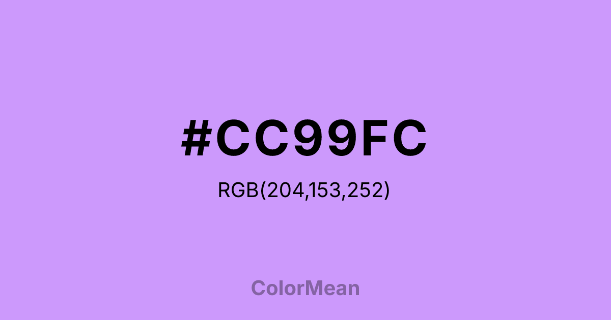 #CC99FC color swatch