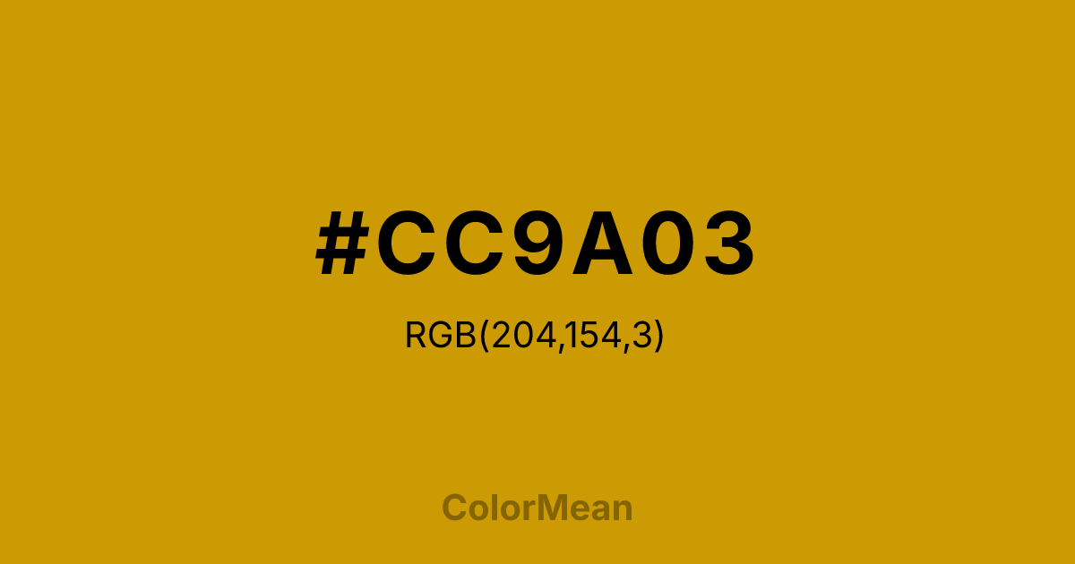 #CC9A03 color swatch