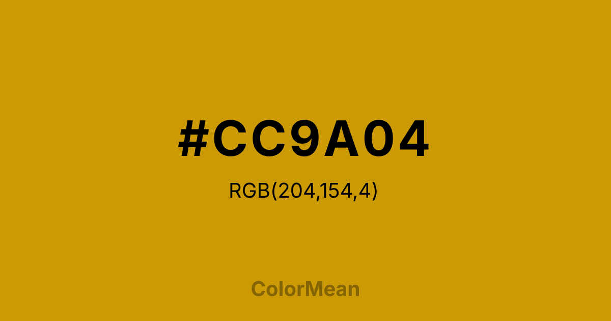 #CC9A04 color swatch