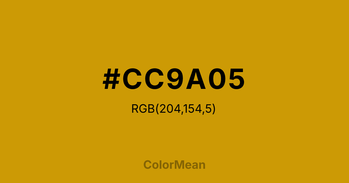 #CC9A05 color swatch