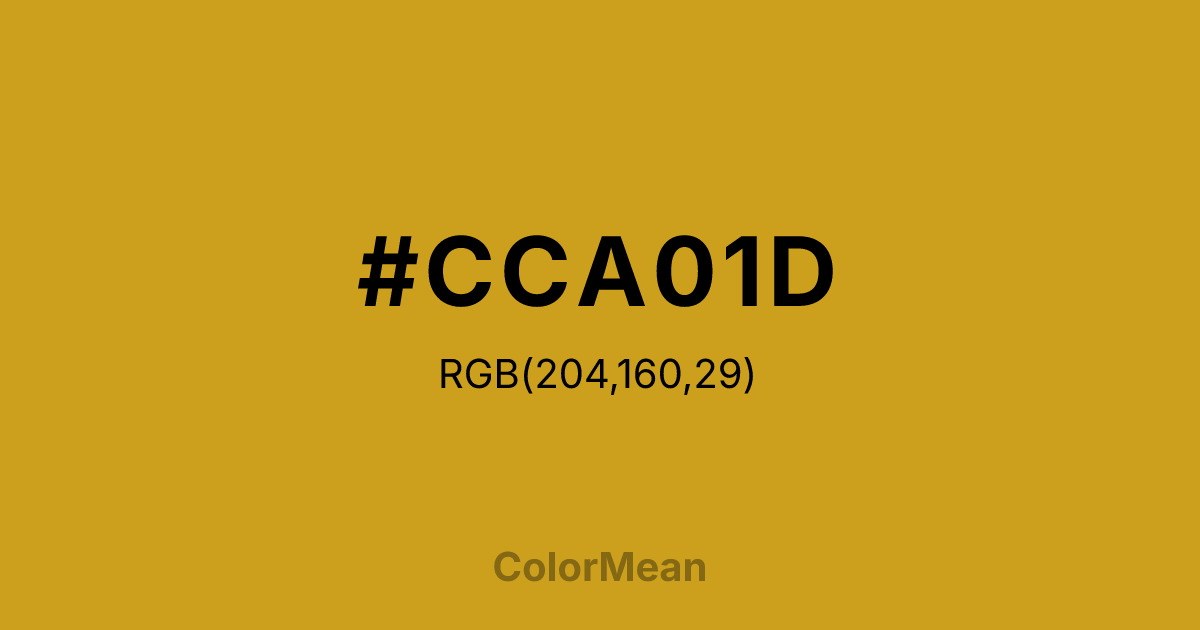 #CCA01D color swatch