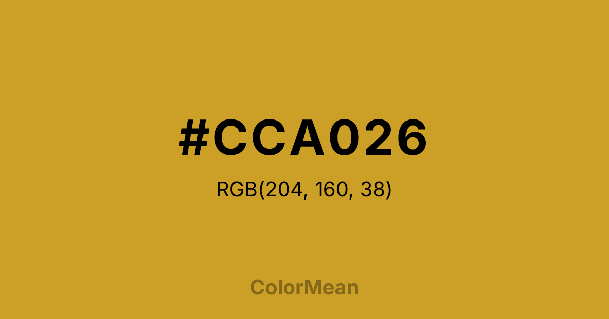 #CCA026 color swatch