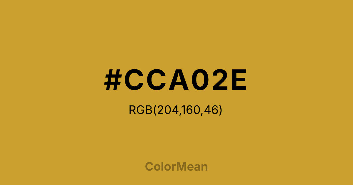 #CCA02E color swatch