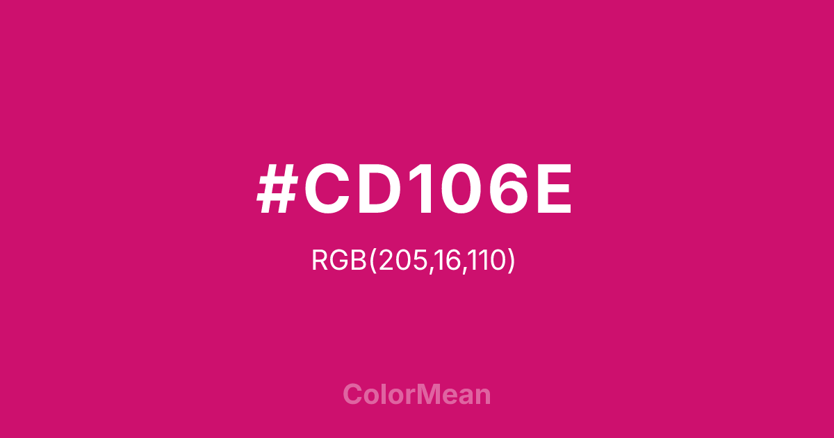 #CD106E color swatch