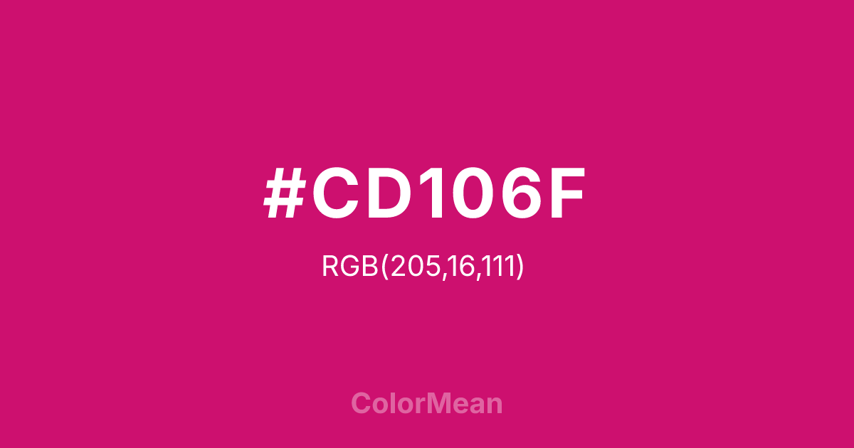 #CD106F color swatch