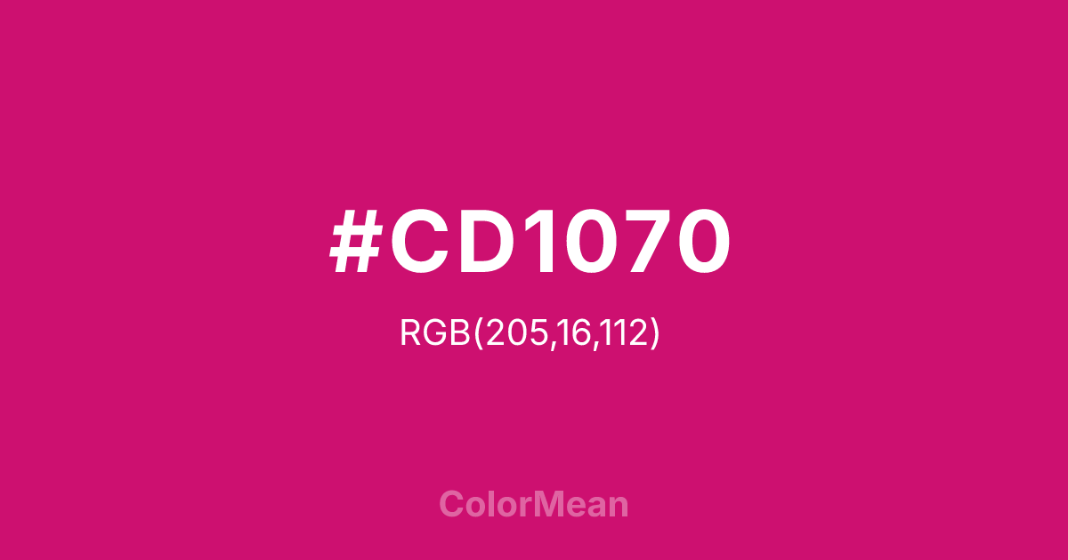 #CD1070 color swatch