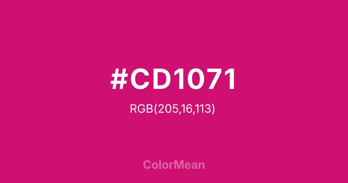 #CD1071 color swatch
