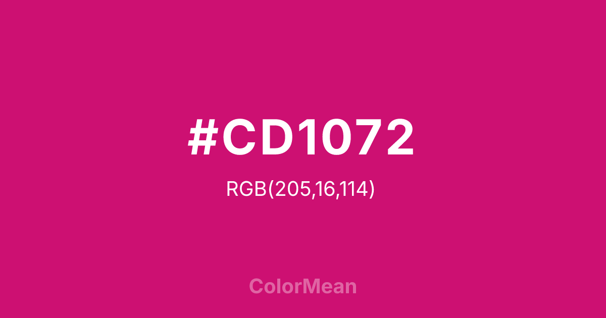 #CD1072 color swatch