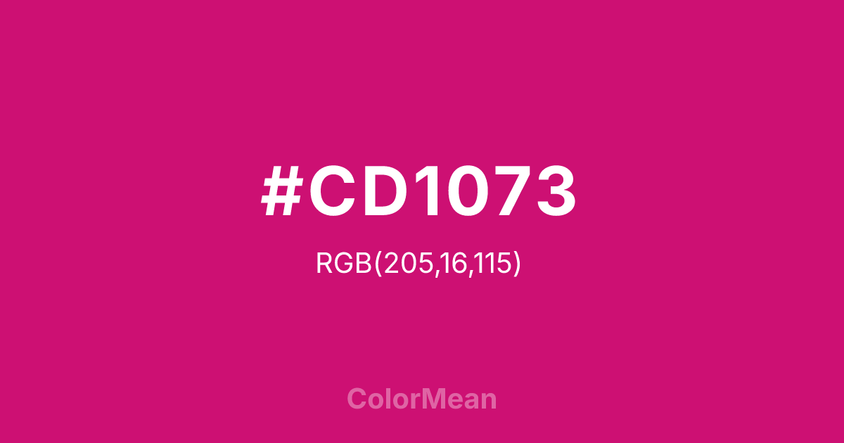 #CD1073 color swatch