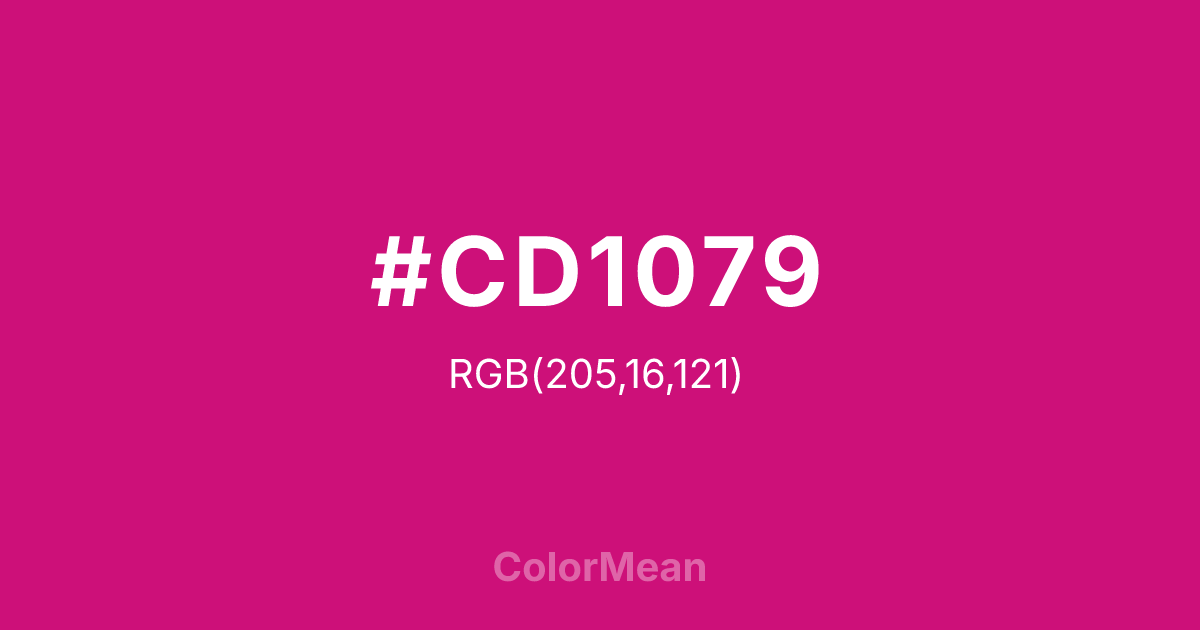 #CD1079 color swatch