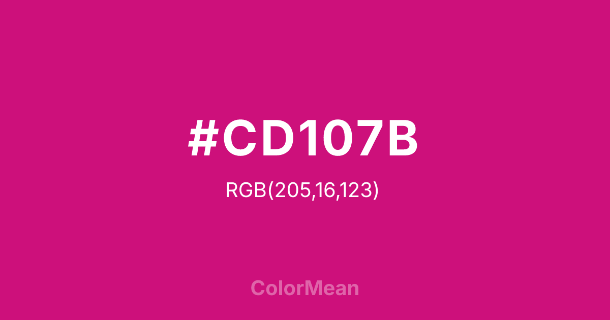 #CD107B color swatch