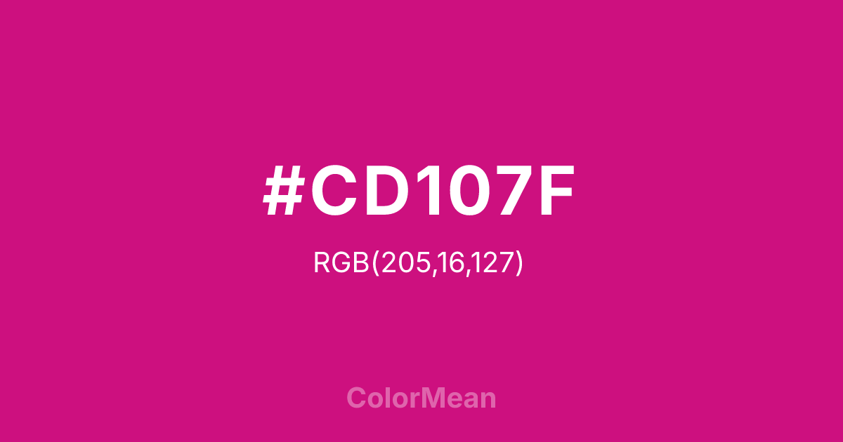 #CD107F color swatch