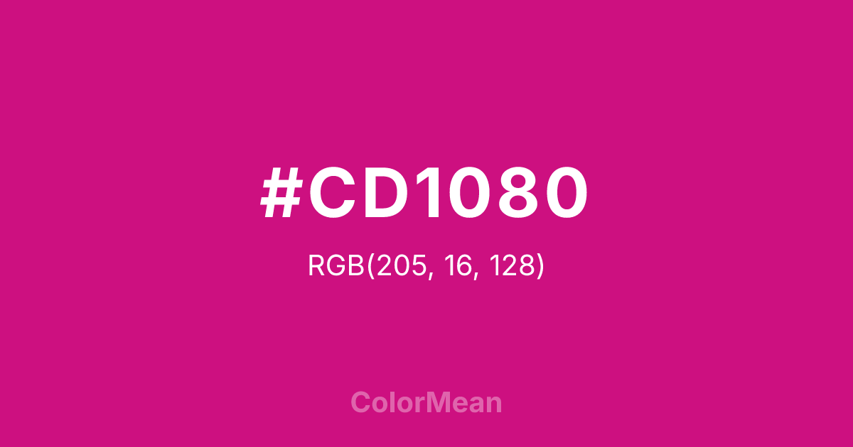 #CD1080 color swatch