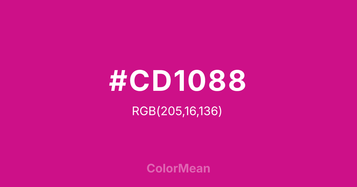 #CD1088 color swatch