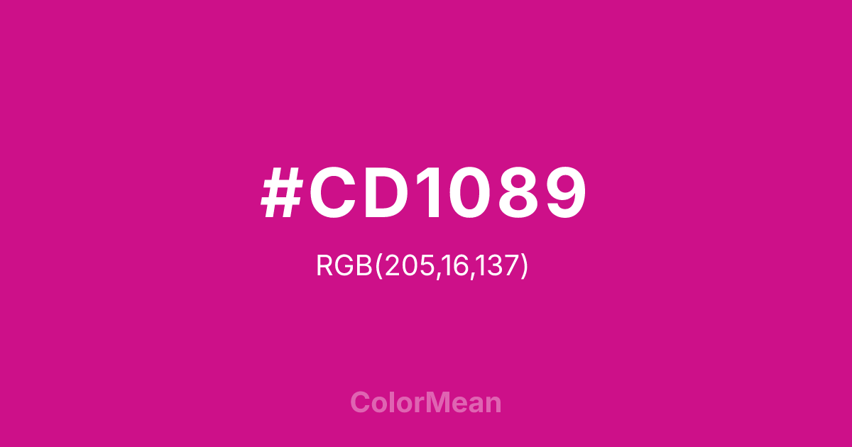#CD1089 color swatch
