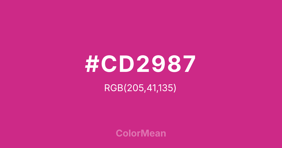 #CD2987 color swatch