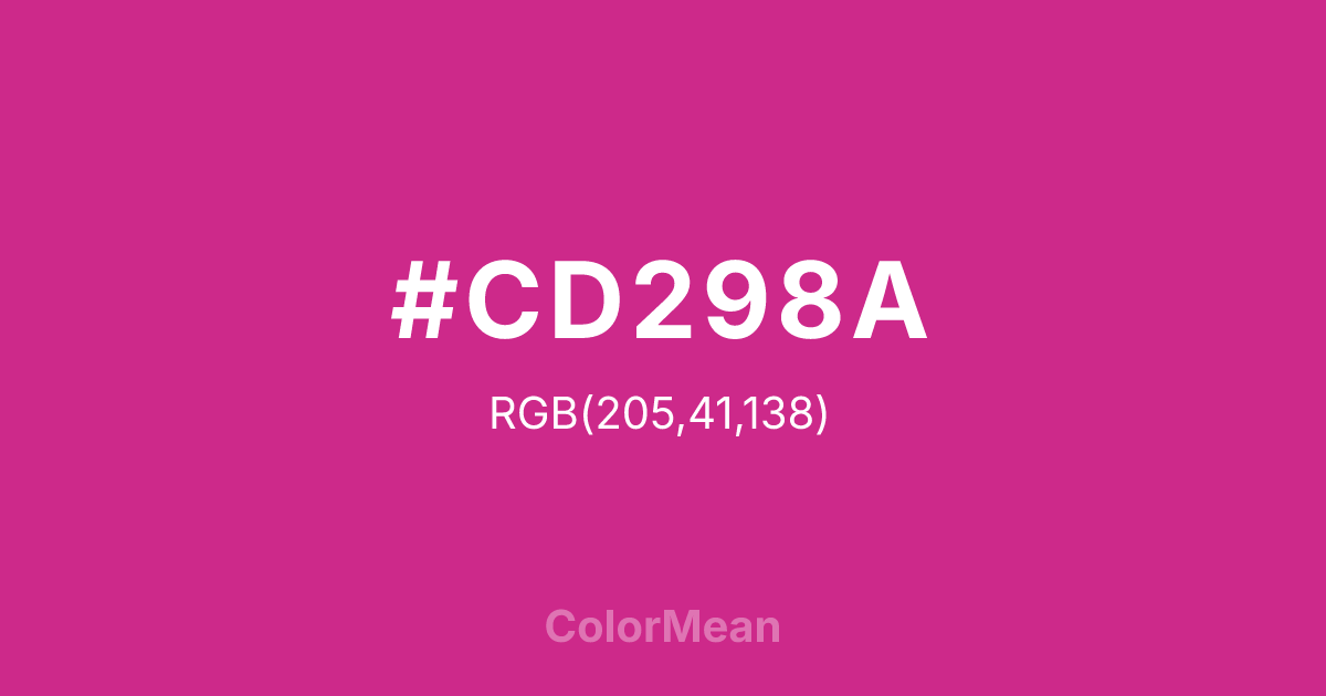 #CD298A color swatch