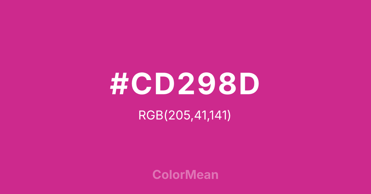 #CD298D color swatch