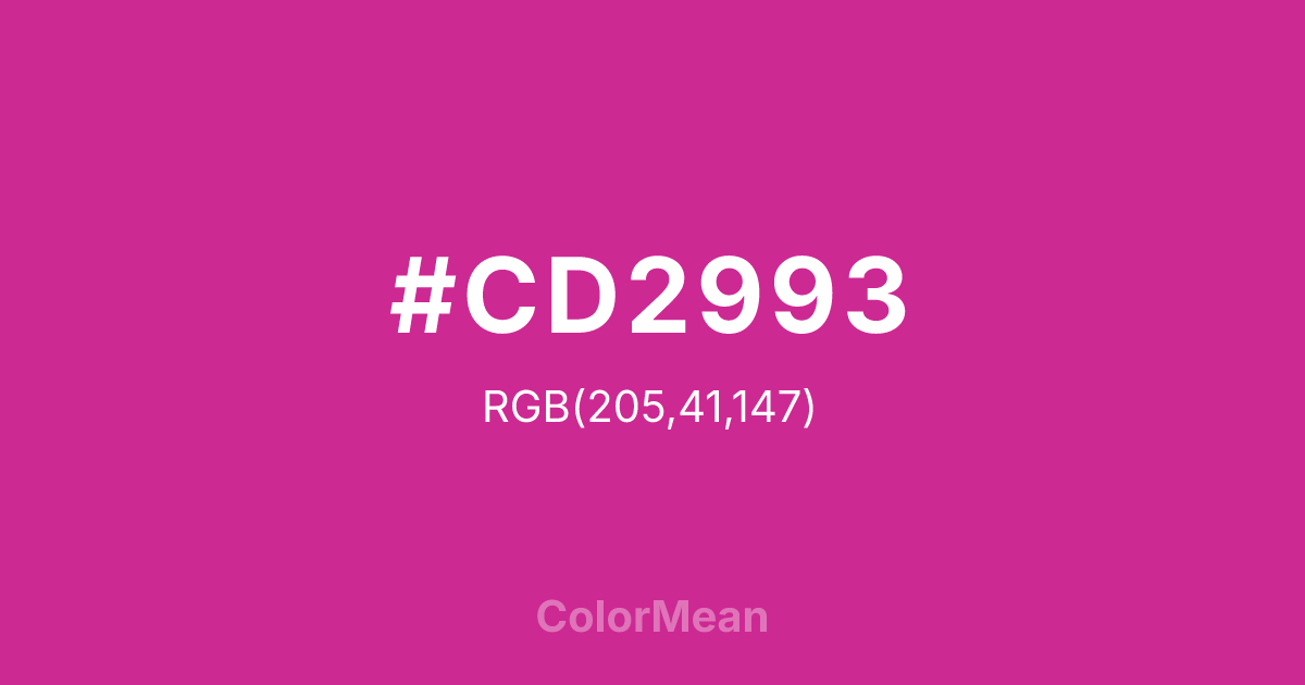#CD2993 color swatch