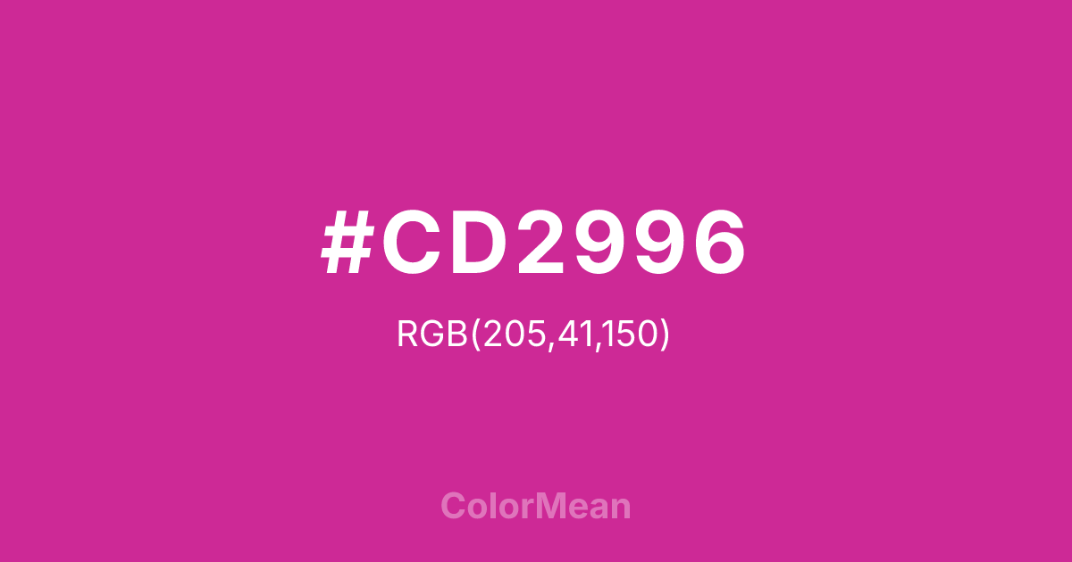 #CD2996 color swatch