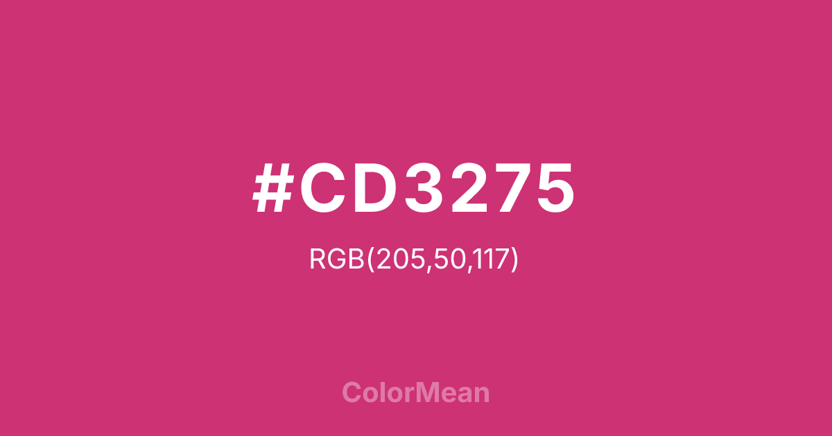 #CD3275 color swatch