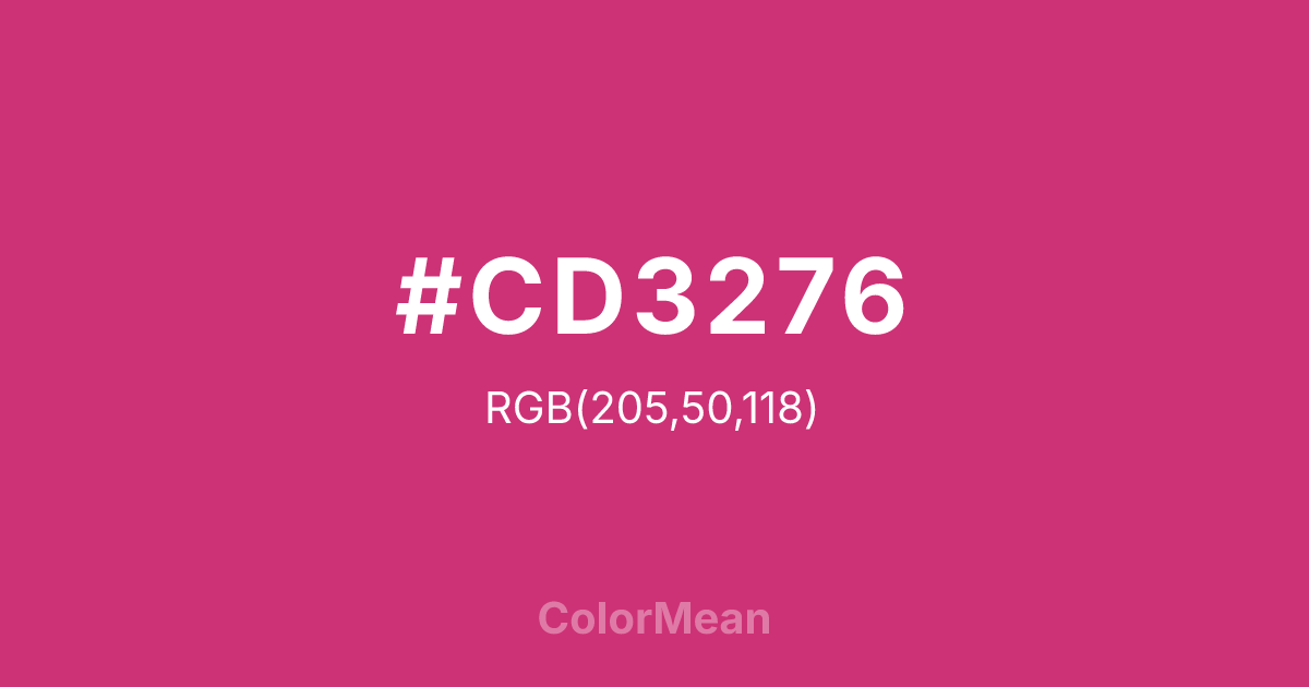 #CD3276 color swatch