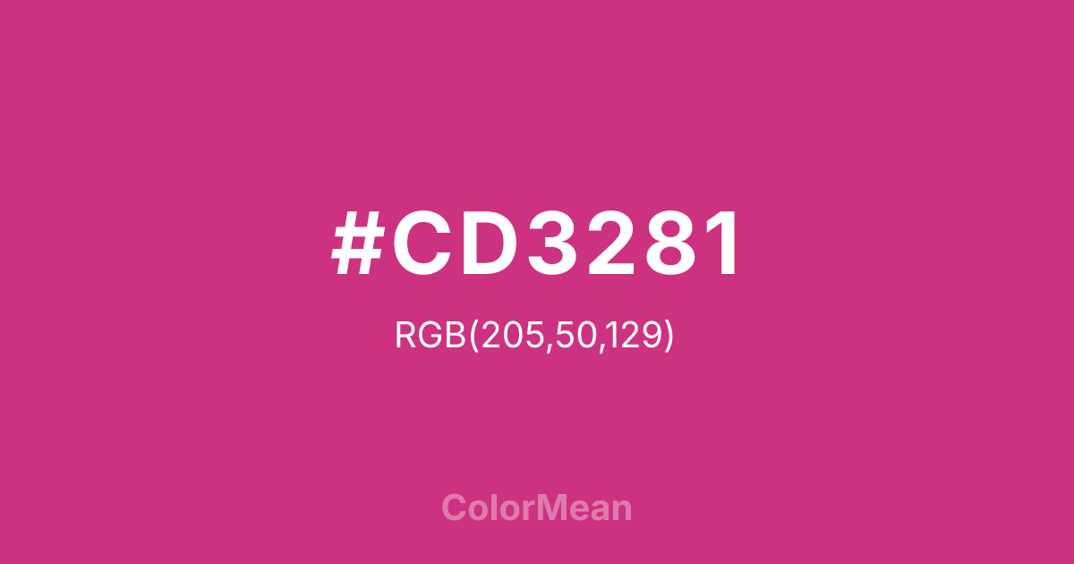 #CD3281 color swatch