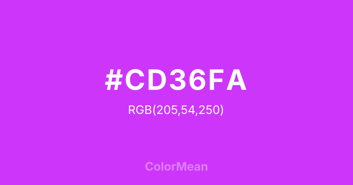 #CD36FA color swatch