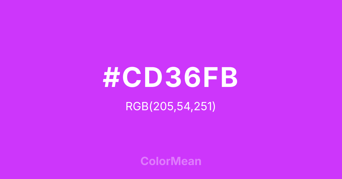 #CD36FB color swatch