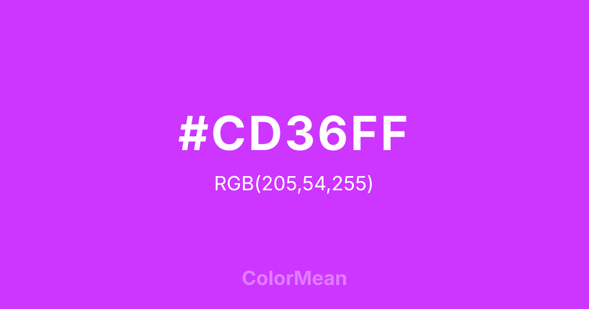 #CD36FF color swatch
