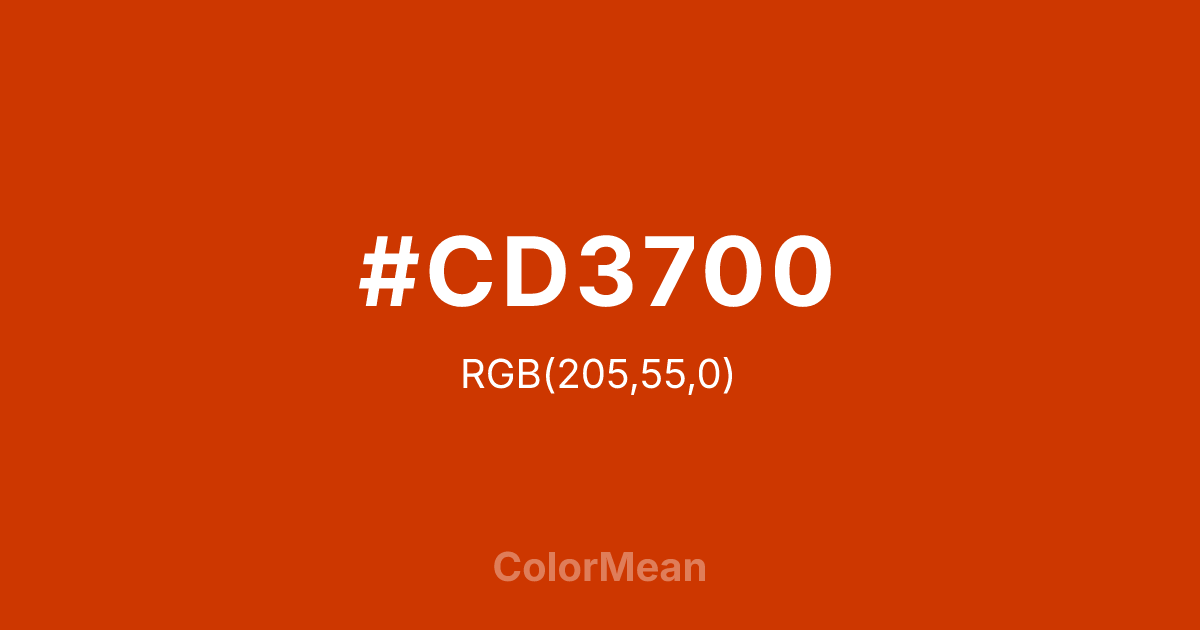 #CD3700 color swatch