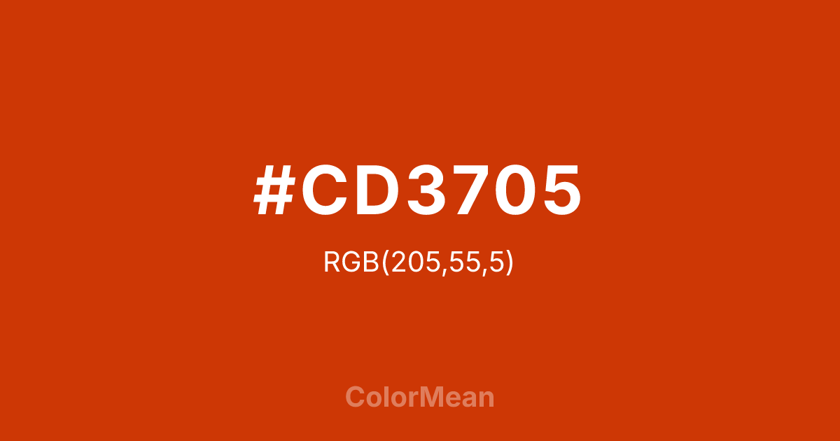 #CD3705 color swatch