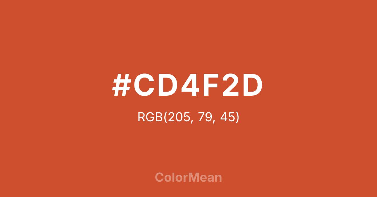 #CD4F2D color swatch