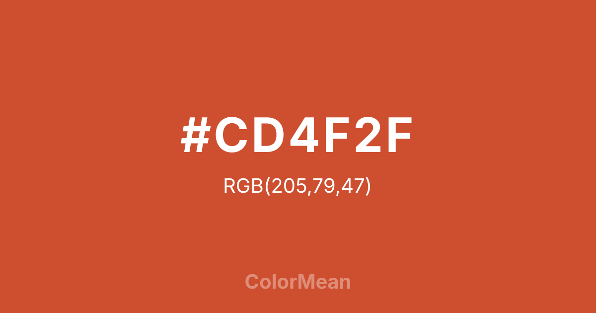 #CD4F2F color swatch