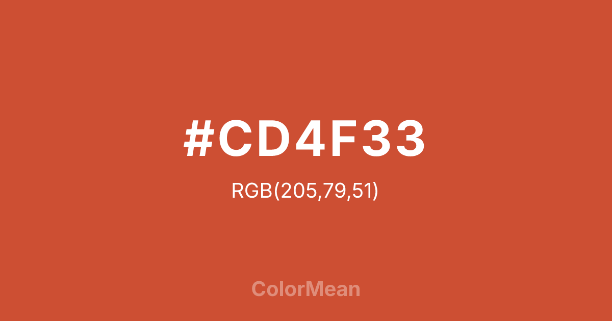 #CD4F33 color swatch