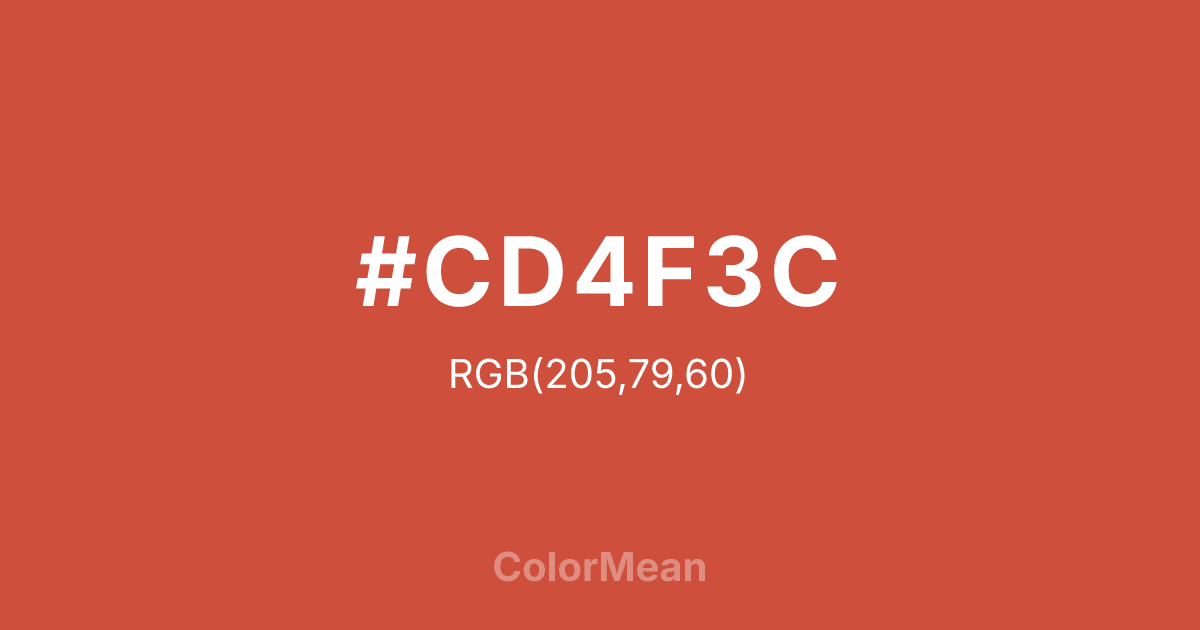 #CD4F3C color swatch