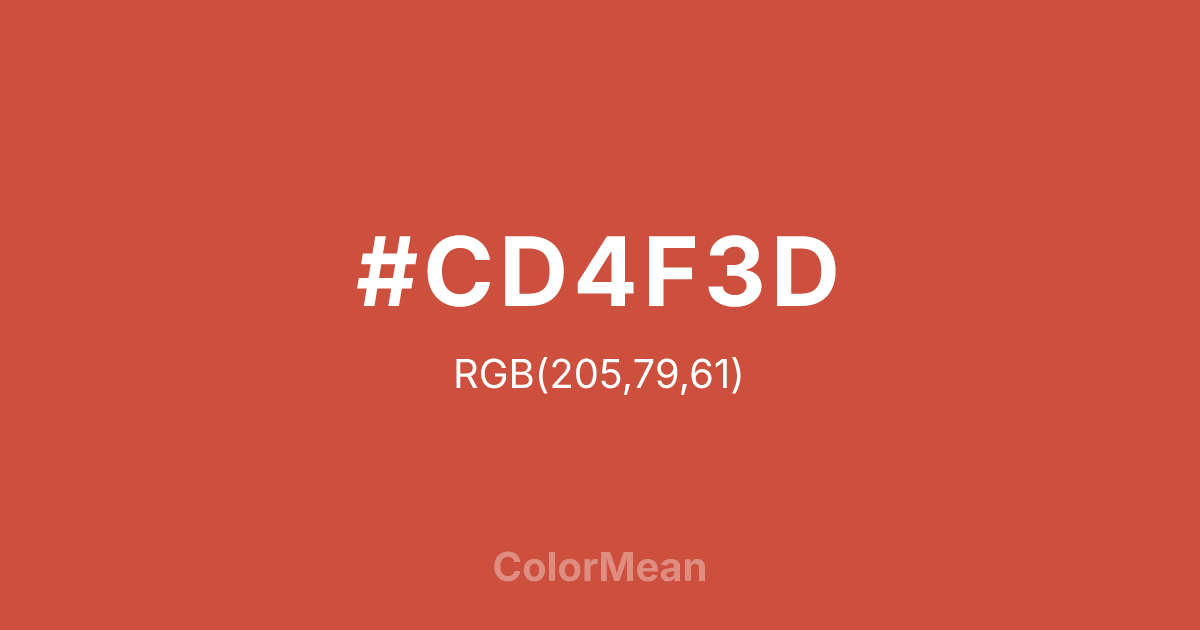#CD4F3D color swatch