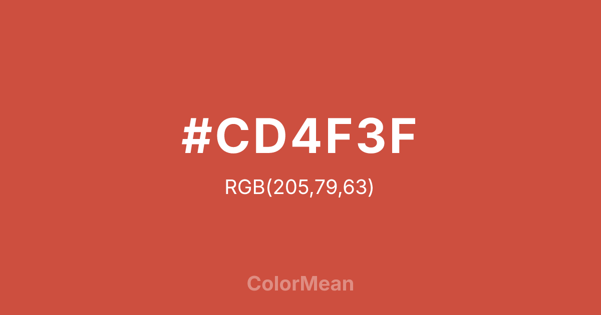 #CD4F3F color swatch