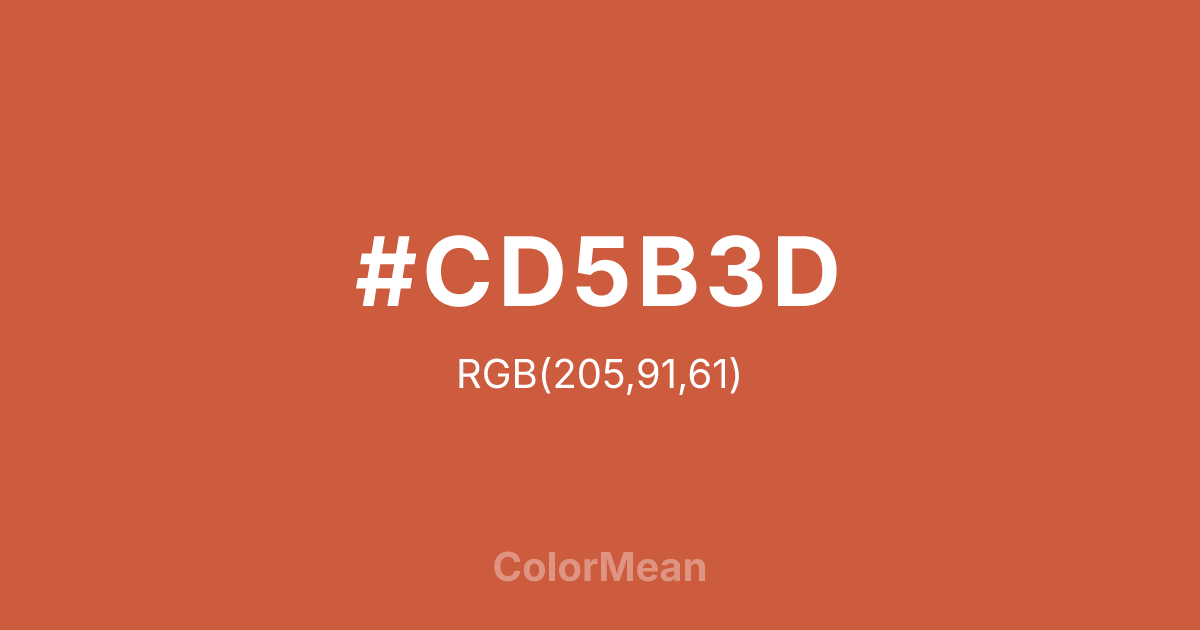 #CD5B3D color swatch