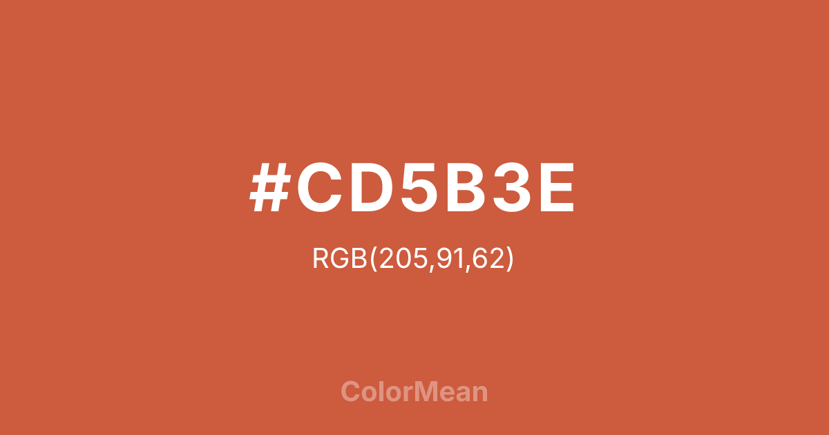 #CD5B3E color swatch