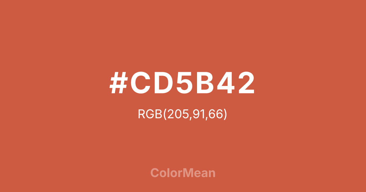 #CD5B42 color swatch