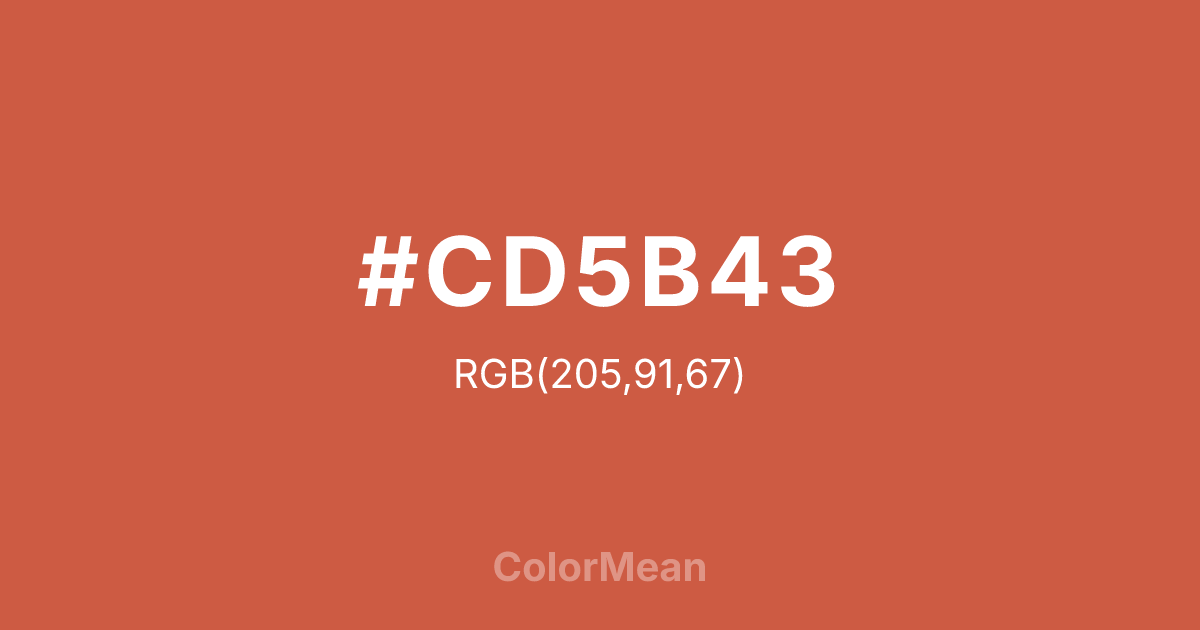 #CD5B43 color swatch