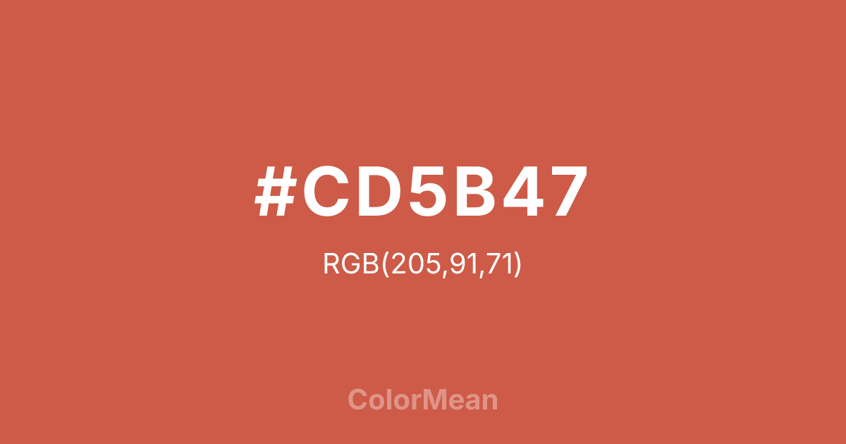 #CD5B47 color swatch