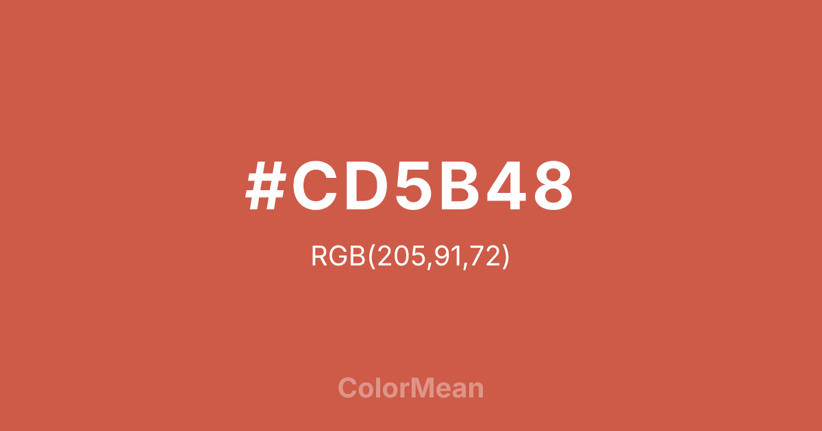 #CD5B48 color swatch