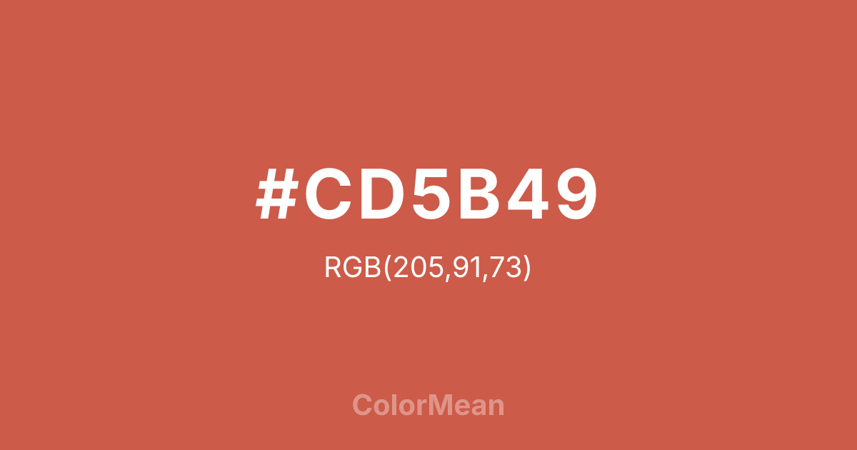 #CD5B49 color swatch