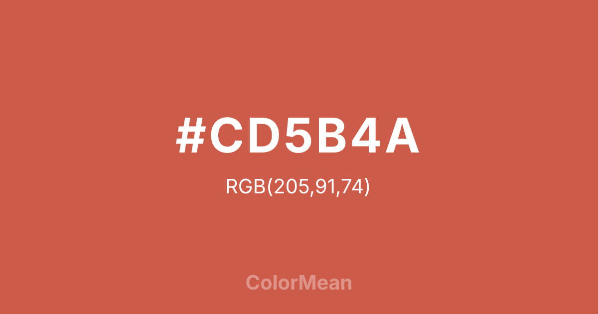 #CD5B4A color swatch