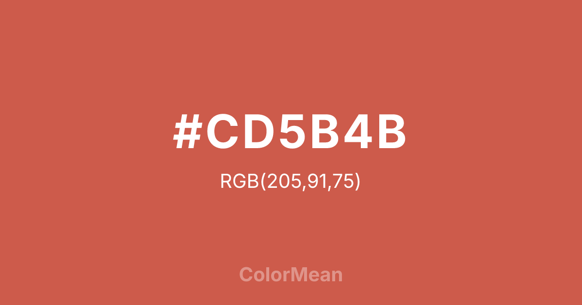 #CD5B4B color swatch