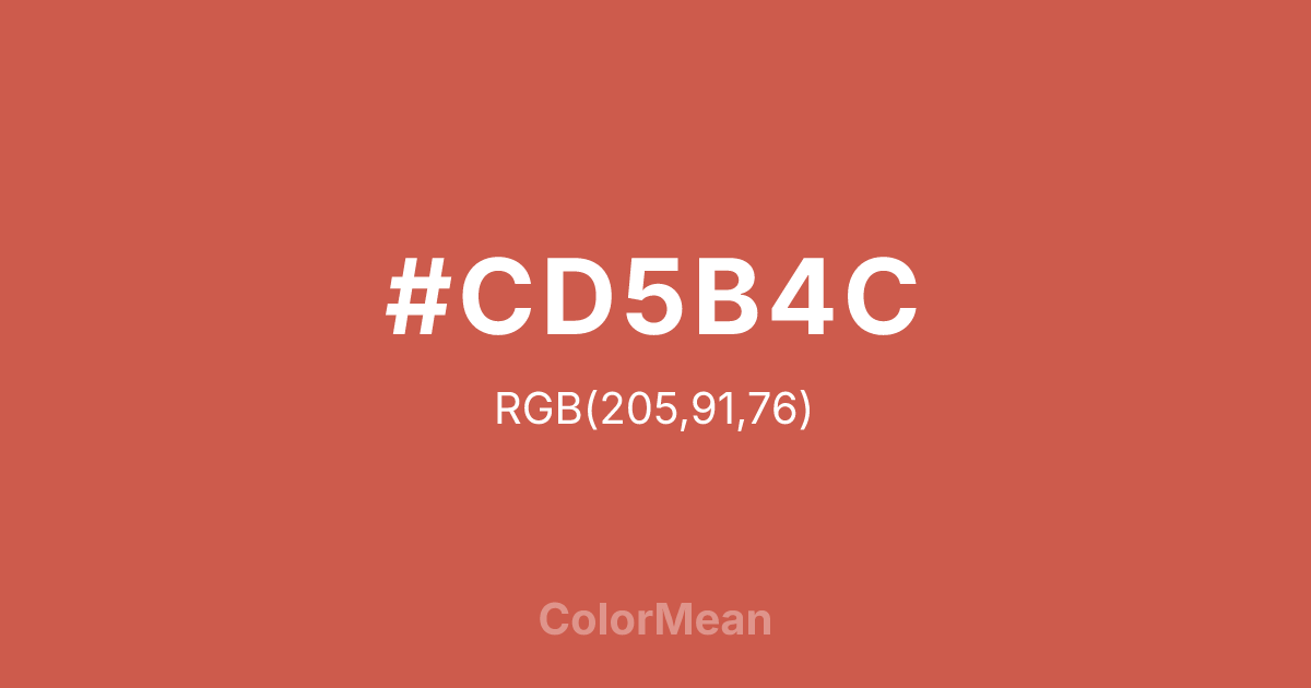 #CD5B4C color swatch